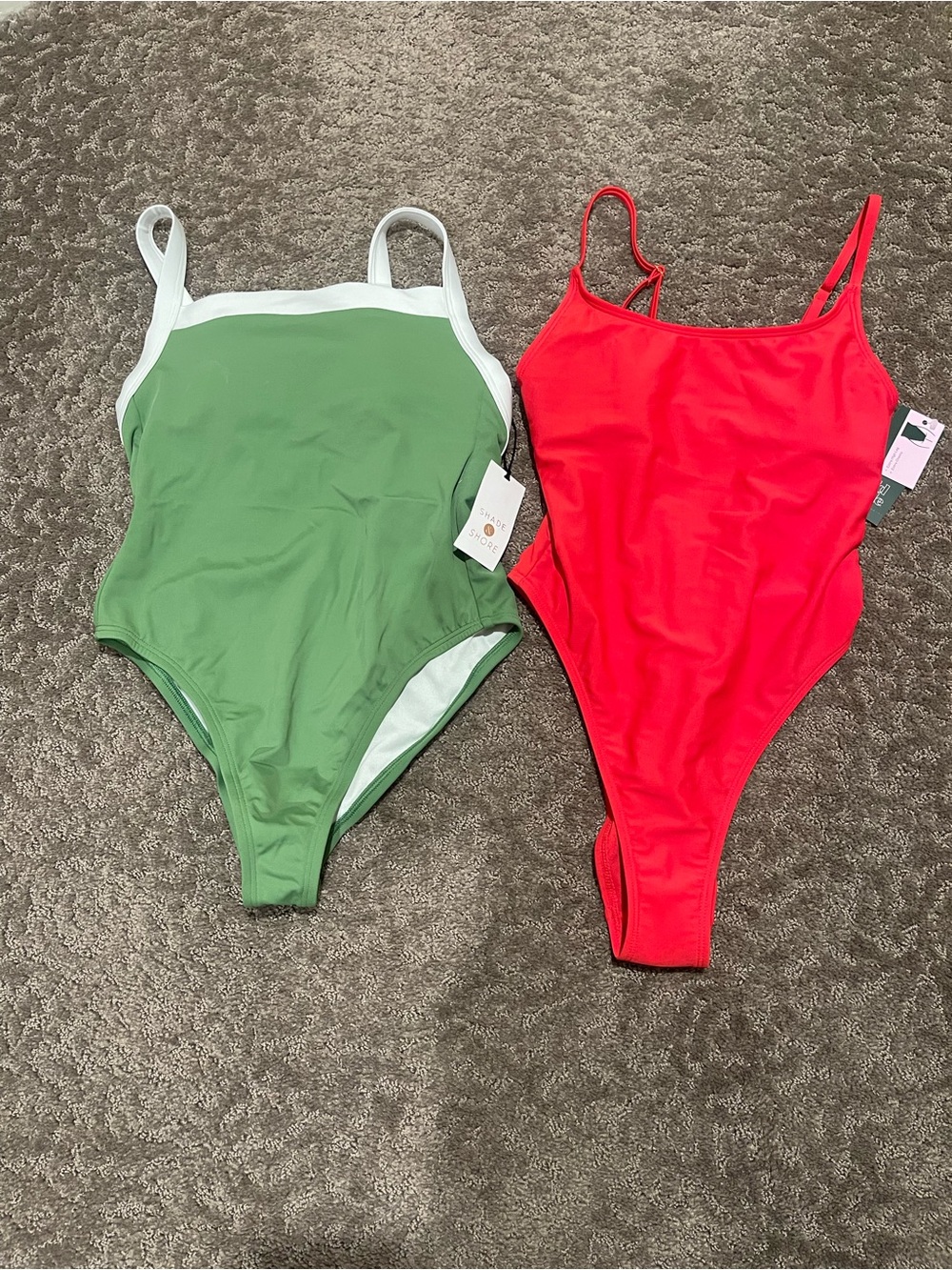 Target Green & Red Women's One-Piece Swimsuits